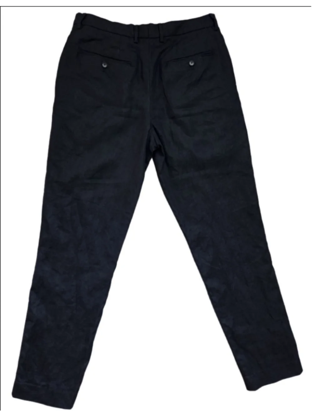 Men's ZARA Navy Linen Trousers Waist 31